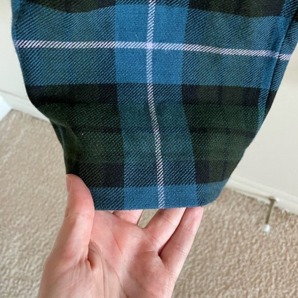 Aritzia Wilfred Blue Plaid Tie Front Pants Size 6 - Picture 7 of 11